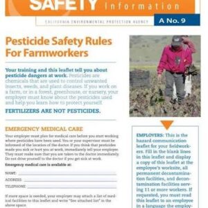 Pesticide safety leaflet for farmworkers